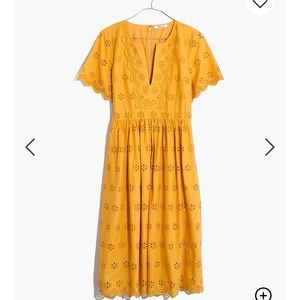 FREE SHIPPING Madewell Eyelet Midi Dress (00)